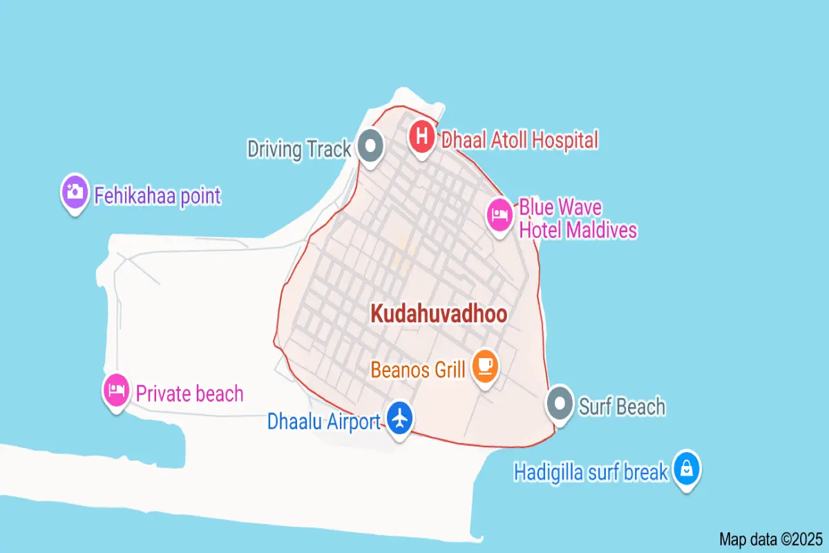 kudahuvadhoo map